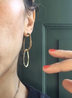 Imagen de Aretes cadenas chicos, se pueden usar con uno o dos eslabones