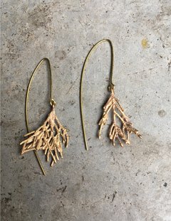 aritos de hojas de cipres largos - tienda online