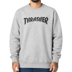 Moletom Thrasher Skull Cinza Mescla - comprar online