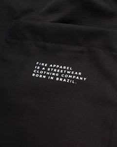 Calça Ripstop Fire F Logo Apparel (Preto\Tag Branco) na internet