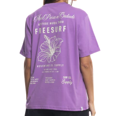 Camiseta Feminina Freesurf Crew (Lilás)