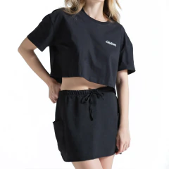 Cropped Feminina Volcom Slip Stone (Preto) - comprar online