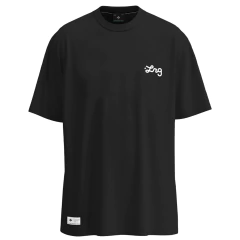 CAMISETA LRG CURSIVE KNIT PRETO (OVERSIZED)