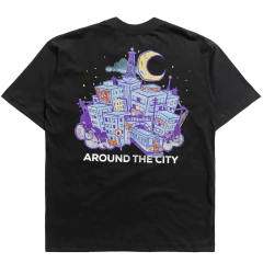 Camiseta Fire Oversized Fire Moon Around The CIty