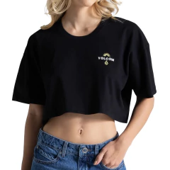 Camiseta Feminina Volcom Lock It up (Preto) - comprar online