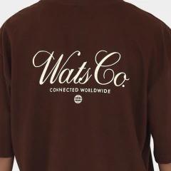 Camiseta Wats Script Oversized (Marrom) - Z42 boardshop