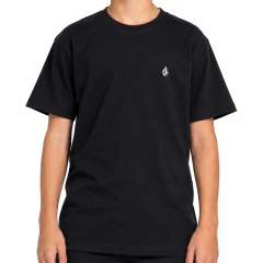 Camiseta Volcom Juvenil Stone Blanks (Preto)