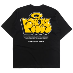 Camiseta Fire Oversized Throw Up Yellow (Preto)