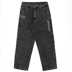 Calça Big Jeans Fire Reta Premium Vertical Freestyle (Estonada)