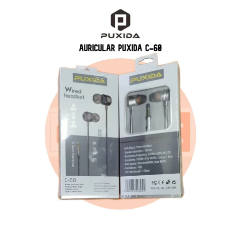 Auricular Puxida Extra Bass C-60 - comprar online