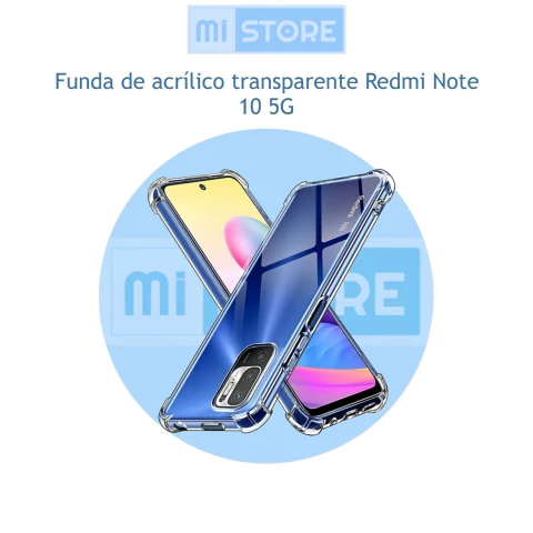 Funda de acrílico transparente Redmi Note 10 5G