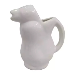 Jarra Vino De Cerámica: Forma De Pinguino 1/4 Litro Blanco - comprar online