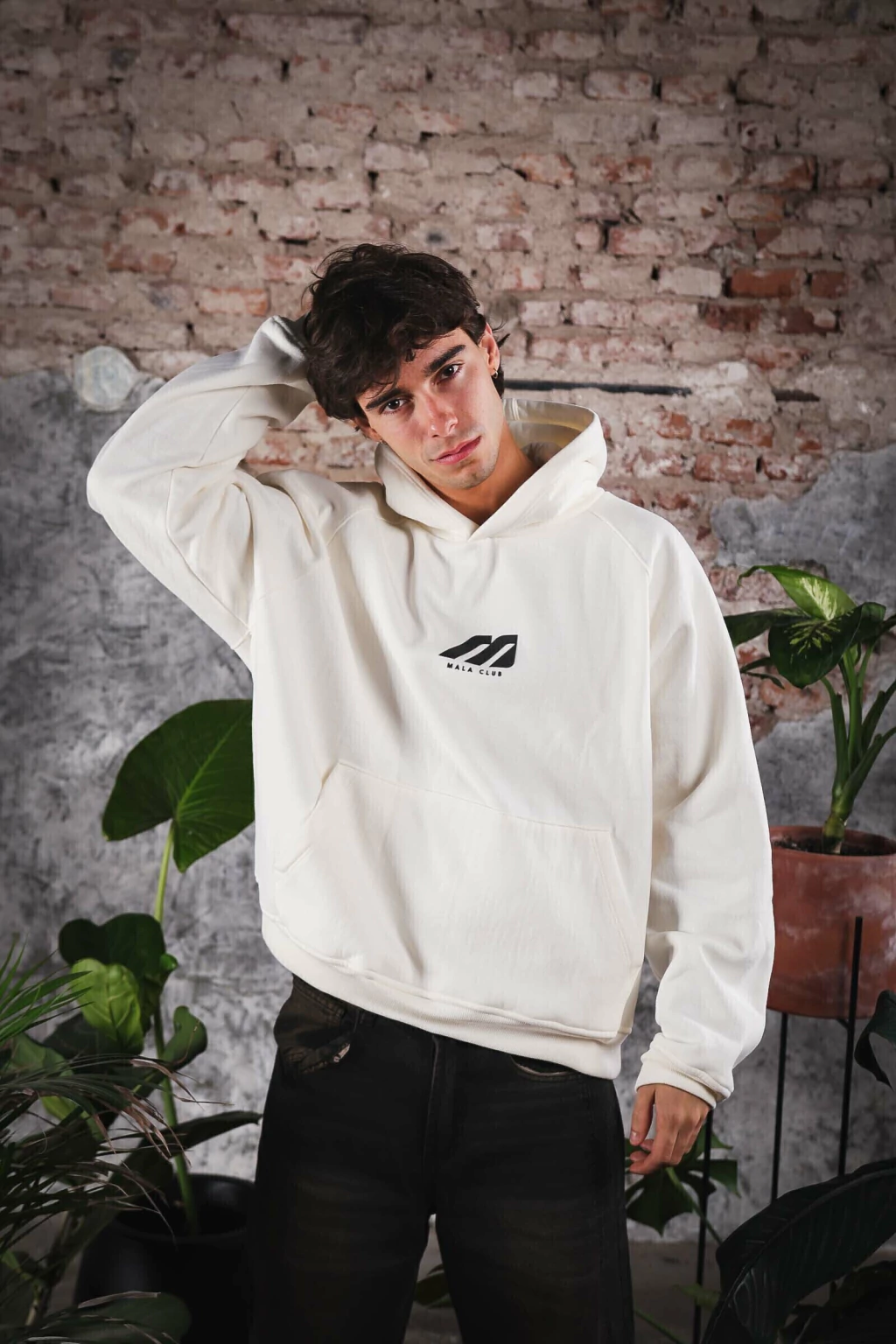 Hoodie Boxy Fit BRAND (Natural)