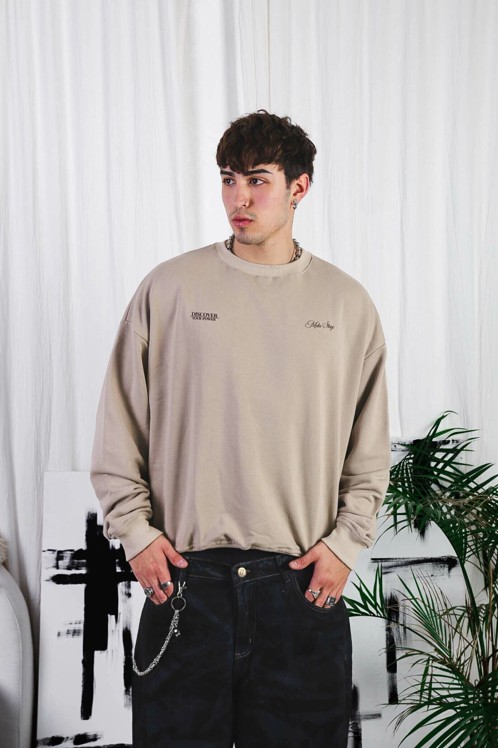 Crewneck Boxy STAGE (Beige)