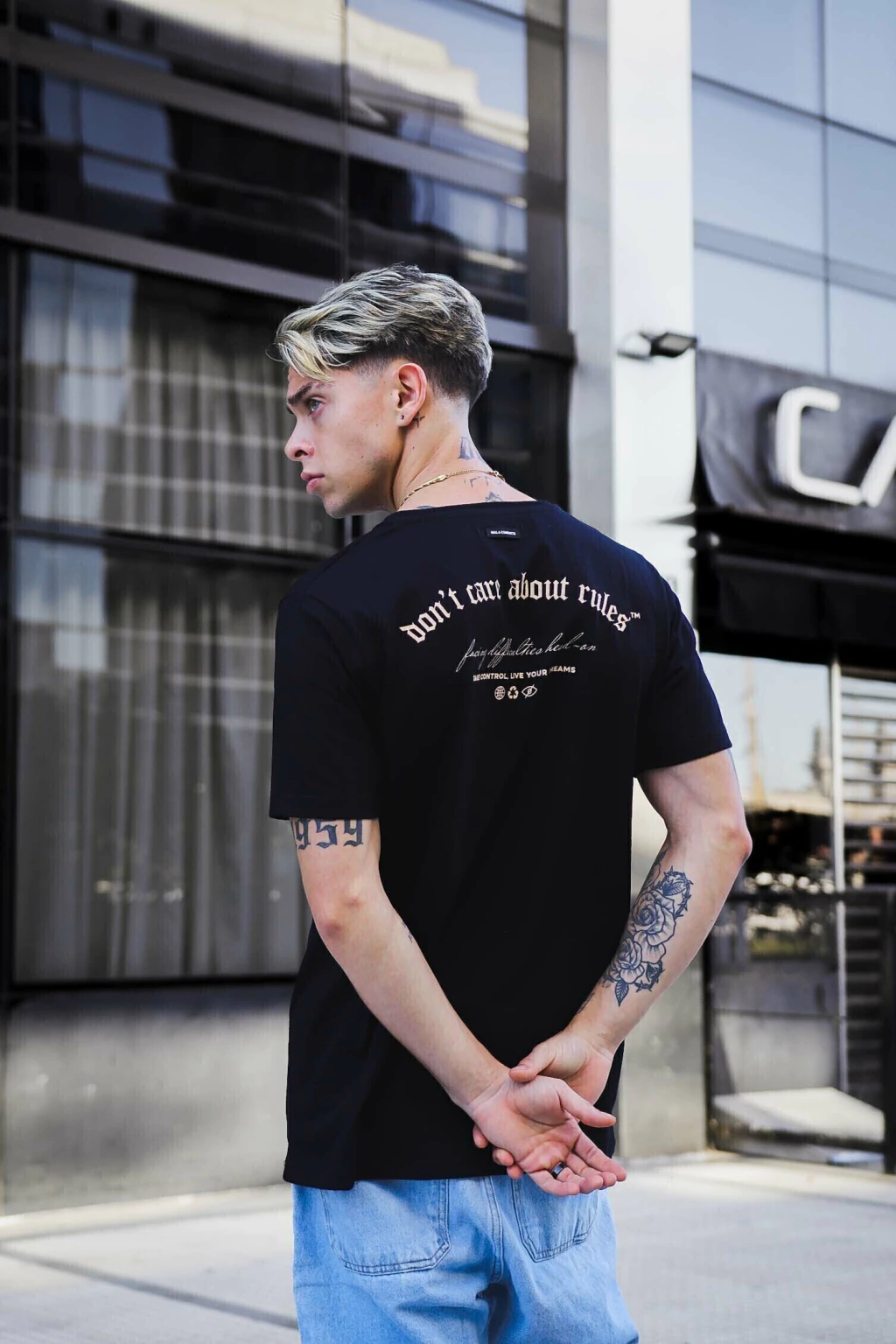Remera Regular RULES (Negro)