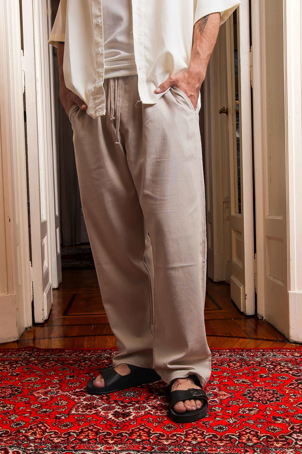 Pantalón Lino MALAGA (Beige)