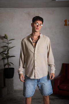 Camisa MYKONOS LINO (Beige) en internet