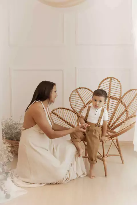 Calça em linho marrom