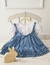 Vestido e Salopete Azul - comprar online