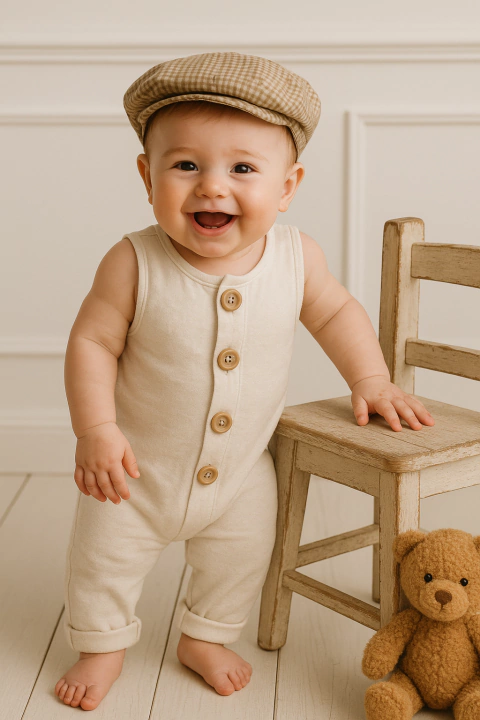 Boina Xadrez 6 a 12 meses - comprar online