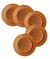 10 Platos descartables color Bronce
