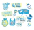 Cartelitos Para selfie De Baby shower Celeste