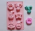 Molde (n°5) navideño silicona para Velas, Muffin 6 figuras