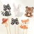 Set de 6 topper Animalitos de Bosqueb