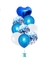 Set de 9 globos con Corazón Azul