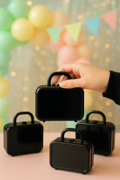 Valijitas plásticas Negra o Violeta - comprar online