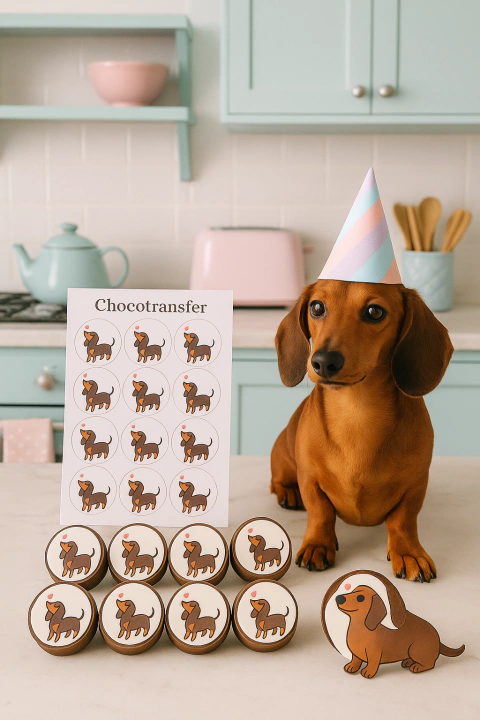 Lamina chocotransfer Perritos Salchica - comprar online