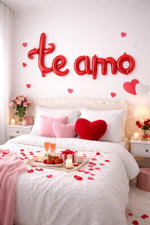 Globos letras TE AMO rojo San Valentin 45cm