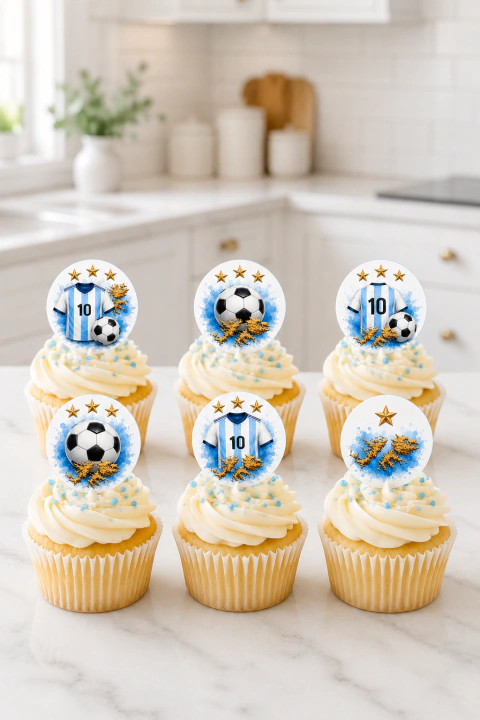 6 topper para Cupcakes Argentina y Islas Malvinas
