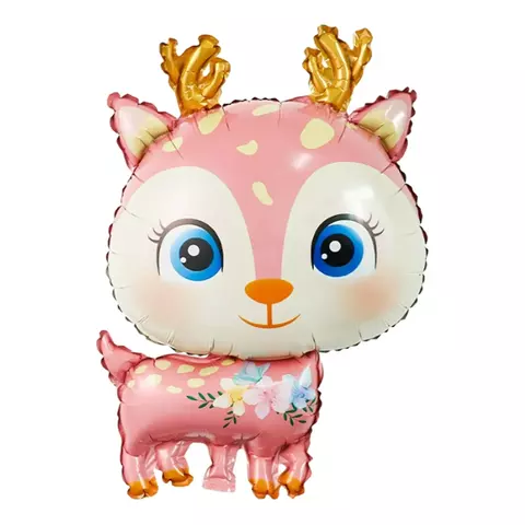 Globo Reno Rosa Grande con Cascabel