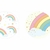 12 calcos troquelados Arco Iris
