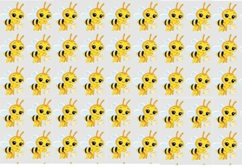 laminas de arroz , Abejitas de 3cm