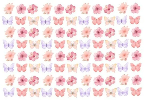 Lamina de arroz , Mariposas de 3cm