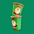 10 Vasos de Polipapel Papá Noel Navidad
