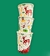 10 vasos de polipapel con Reno