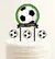 Topper pelota de futbol + 3 pinches Feliz cumple