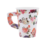 6 Taza de polipapel de flores 266cc