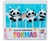 5 velas Oso Panda