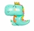Globo Dinosaurio bebe Medida 88 x 65cm Turquesa - comprar online