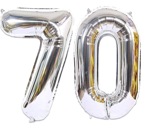 Globos numeros de 32" Plateados