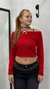 Sweater Strapless Rojo - comprar online