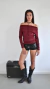 Top Dua Strapless Frunces Bordo en internet