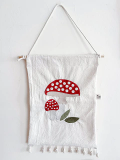 Banderín tusor bordado - Hongo