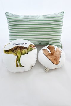 Set almohadones - dinos acuarela