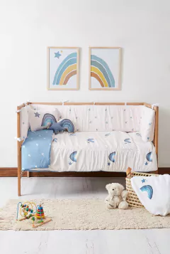 Arcoiris celeste - (acolchado + chichonera + 3 almohadones) en internet