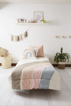 Acolchado Arcoiris tusor - Línea Naturel - comprar online